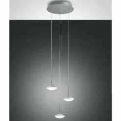 Suspension Fabas Luce Hale LED Aluminium, 3 lumières