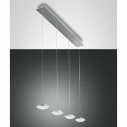 Suspension Fabas Luce Hale LED Aluminium, 4 lumières