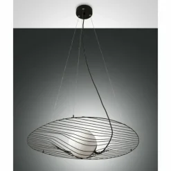 Suspension Fabas Luce Homa Noir, 1 lumière