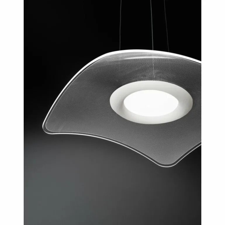Suspension Fabas Luce Ibiza LED Blanc, 1 lumière