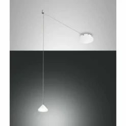 Suspension Fabas Luce Isabella LED Blanc, 1 lumière