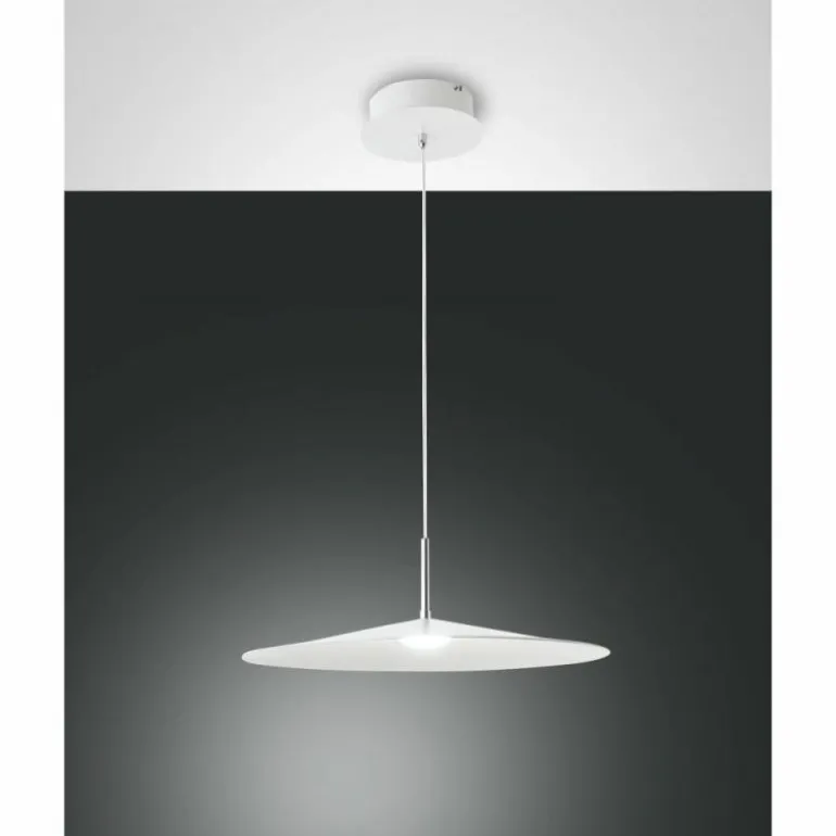 Suspension Fabas Luce Kasa LED Blanc, 1 lumière