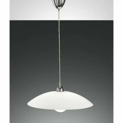 Suspension Fabas Luce KENT Nickel mat, 1 lumière