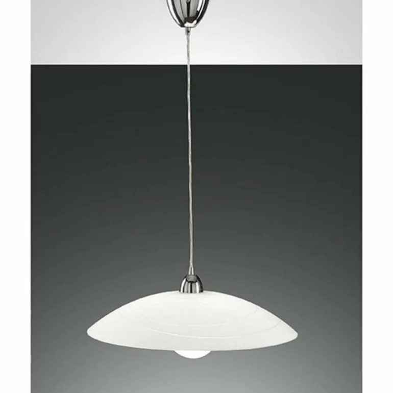 Suspension Fabas Luce KENT Nickel mat, 1 lumière