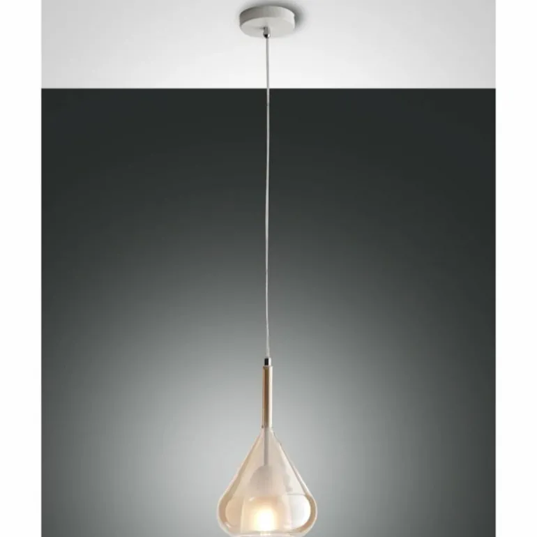 Suspension Fabas Luce Lila Bronze, 1 lumière