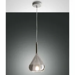 Suspension Fabas Luce Lila Fumé, 1 lumière