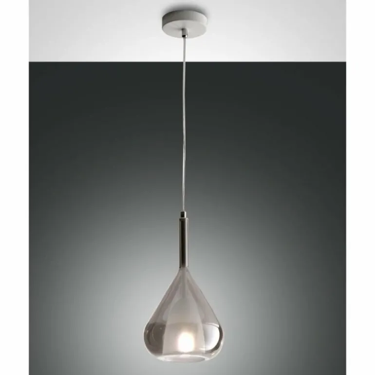 Suspension Fabas Luce Lila Fumé, 1 lumière