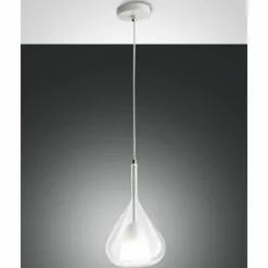 Suspension Fabas Luce Lila Blanc, 1 lumière