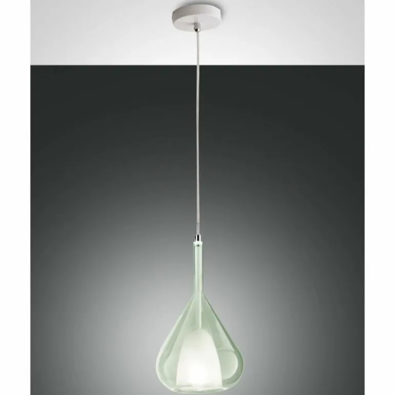 Suspension Fabas Luce Lila Blanc, 1 lumière