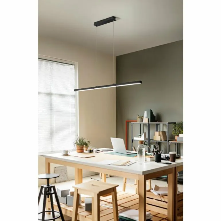 Suspension Fabas Luce Ling LED Noir, 2 lumières