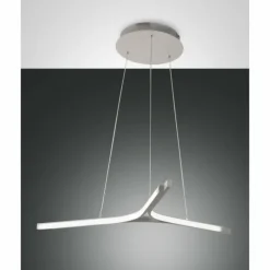 Suspension Fabas Luce Lira LED Argenté, 1 lumière