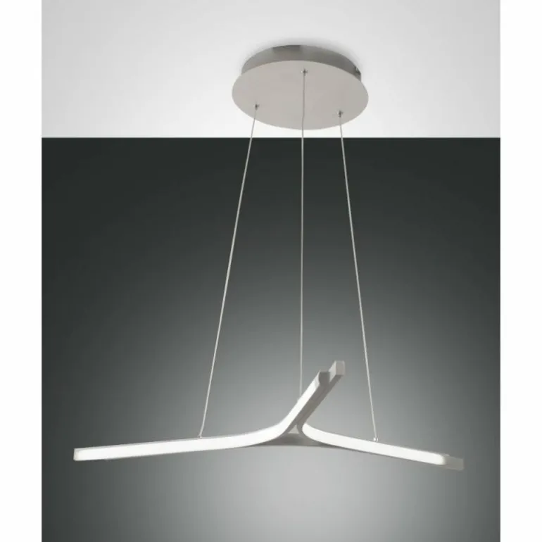 Suspension Fabas Luce Lira LED Argenté, 1 lumière