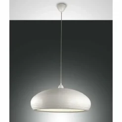 Suspension Fabas Luce Lodge Blanc, 1 lumière