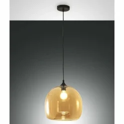 Suspension Fabas Luce Maia Noir, 1 lumière