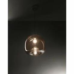 Suspension Fabas Luce Maia Noir, 1 lumière