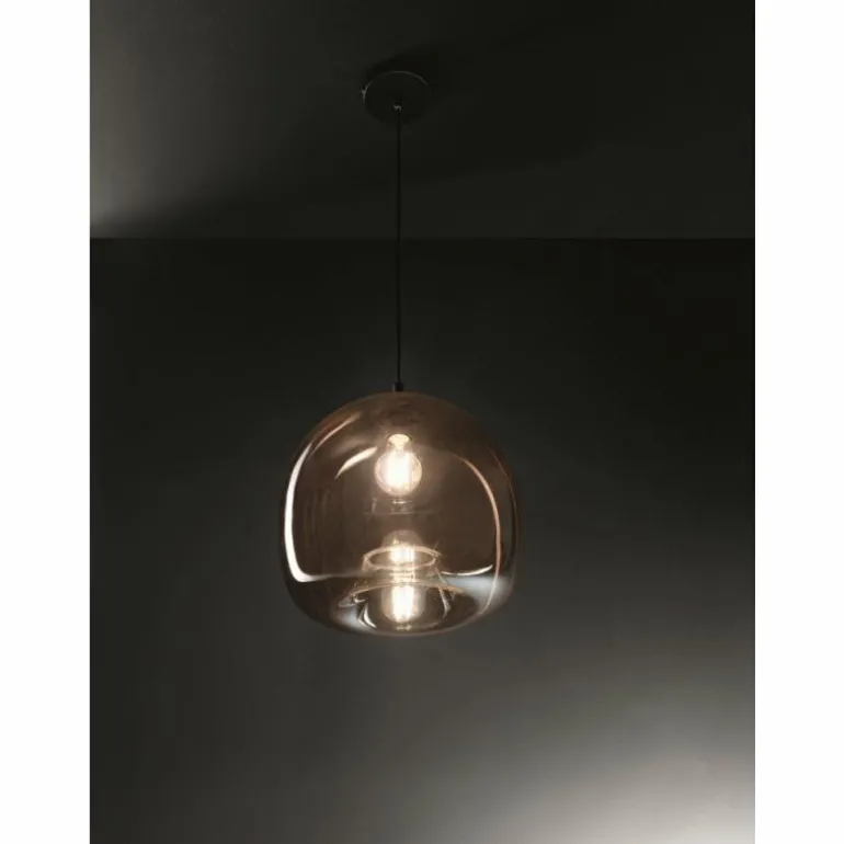 Suspension Fabas Luce Maia Noir, 1 lumière