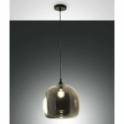 Suspension Fabas Luce Maia Noir, 1 lumière