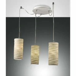 Suspension Fabas Luce Marbella Blanc, 3 lumières