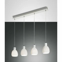 Suspension Fabas Luce Marina Blanc, 4 lumières