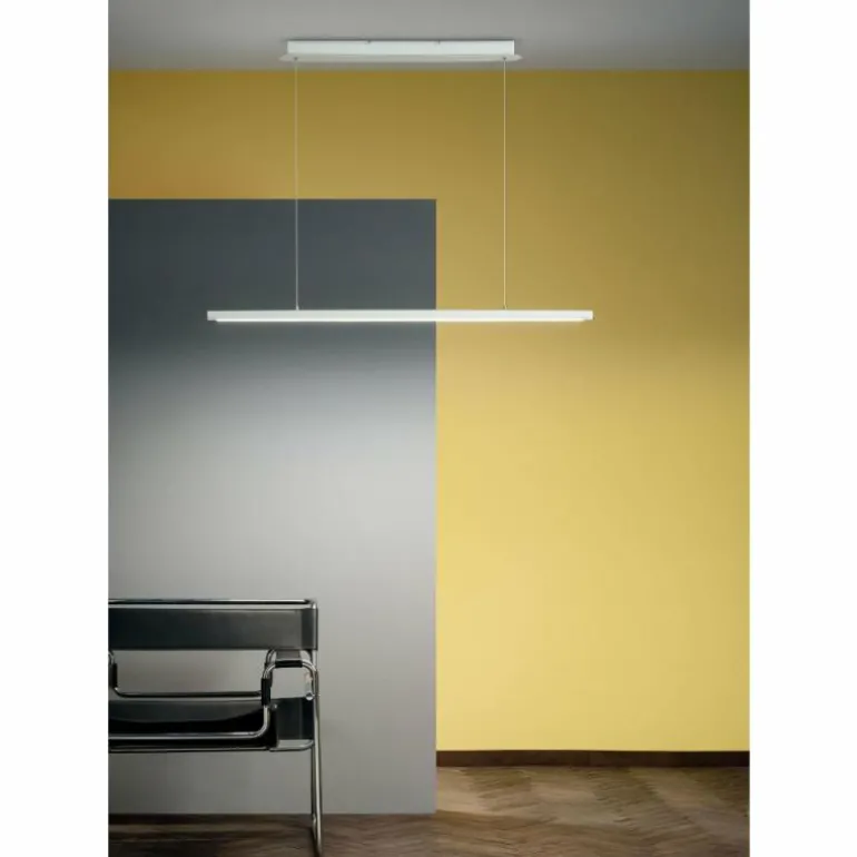 Suspension Fabas Luce Mason LED Blanc, 2 lumières