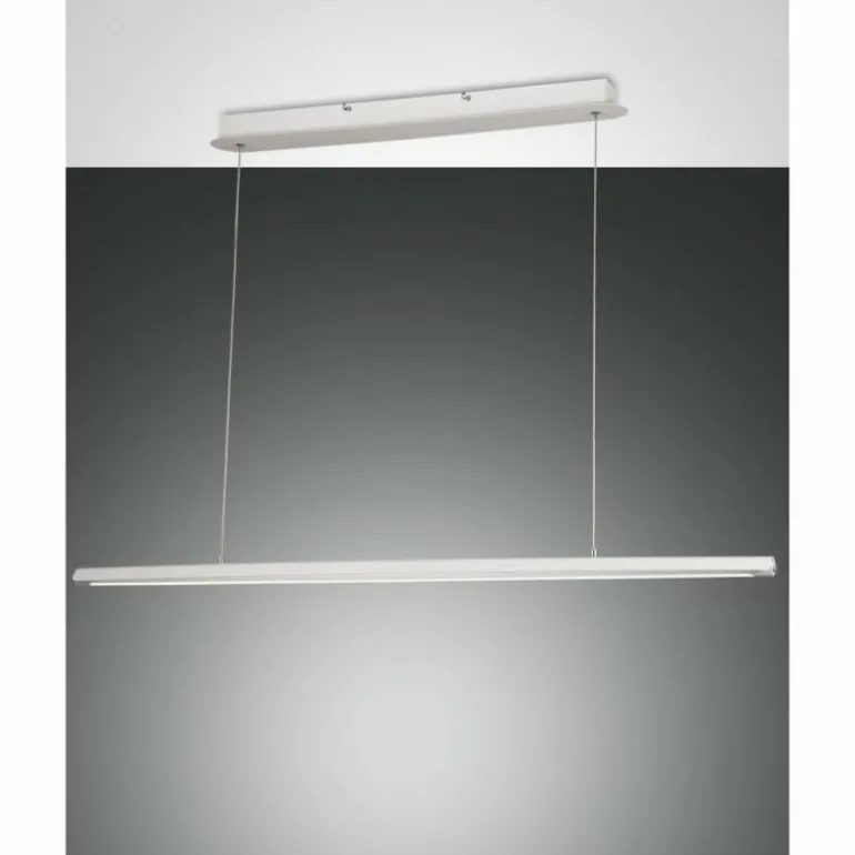 Suspension Fabas Luce Mason LED Blanc, 2 lumières