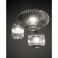 Suspension Fabas Luce Nordal Noir, 3 lumières