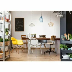 Suspension Fabas Luce Olbia Noir, 3 lumières