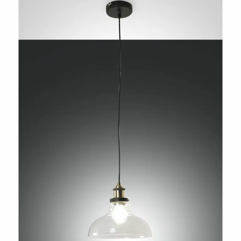 Suspension Fabas Luce Olos Noir, 1 lumière