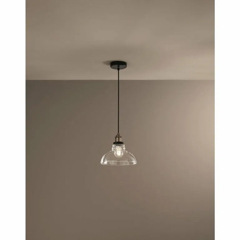 Suspension Fabas Luce Olos Noir, 1 lumière