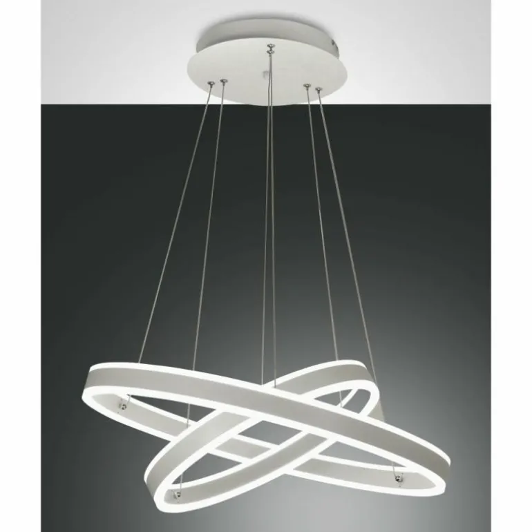 Suspension Fabas Luce Palau LED Blanc, 2 lumières