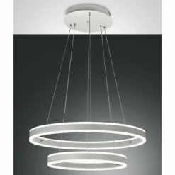 Suspension Fabas Luce Palau LED Blanc, 2 lumières