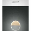 Suspension Fabas Luce Pierre LED Écru, Blanc, 1 lumière