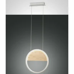 Suspension Fabas Luce Pierre LED Écru, Blanc, 1 lumière