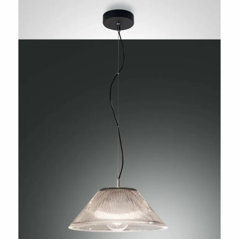 Suspension Fabas Luce Salento Noir, 1 lumière