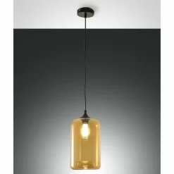 Suspension Fabas Luce Silo Noir, 1 lumière