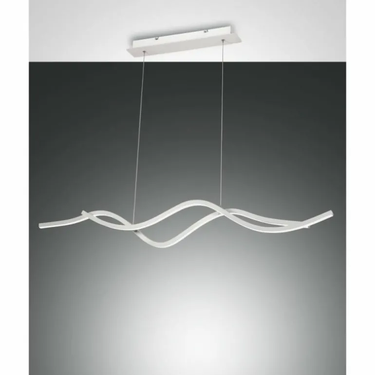 Suspension Fabas Luce Sinuo LED Blanc, 2 lumières