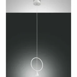 Suspension Fabas Luce Sirio LED Blanc, 1 lumière