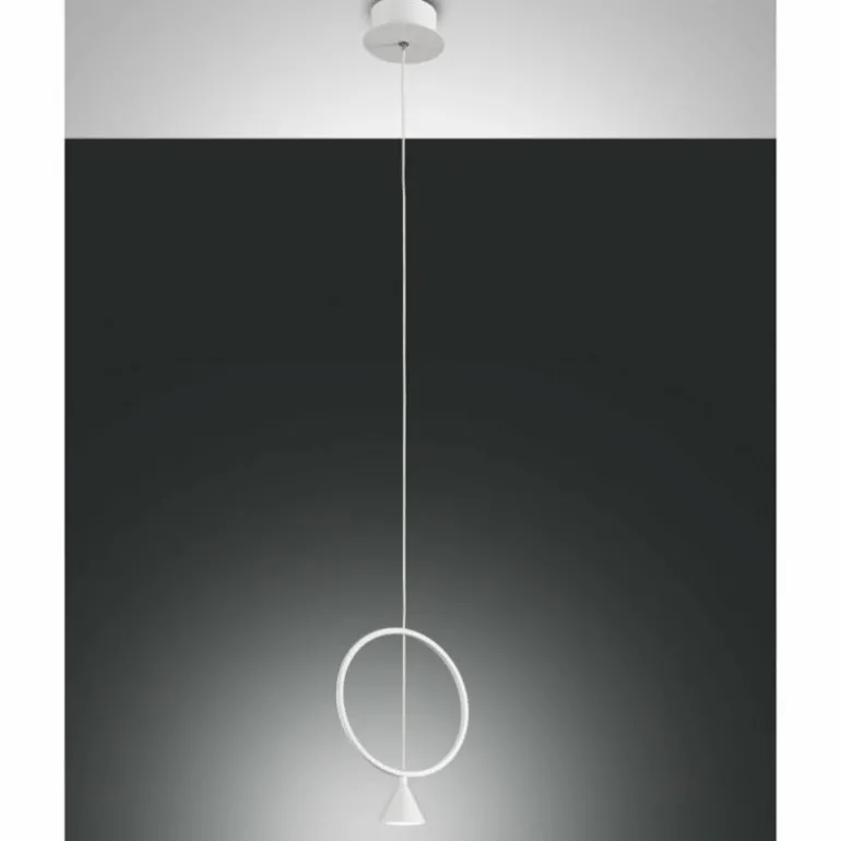 Suspension Fabas Luce Sirio LED Blanc, 1 lumière