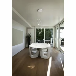 Suspension Fabas Luce Sirio LED Blanc, 3 lumières