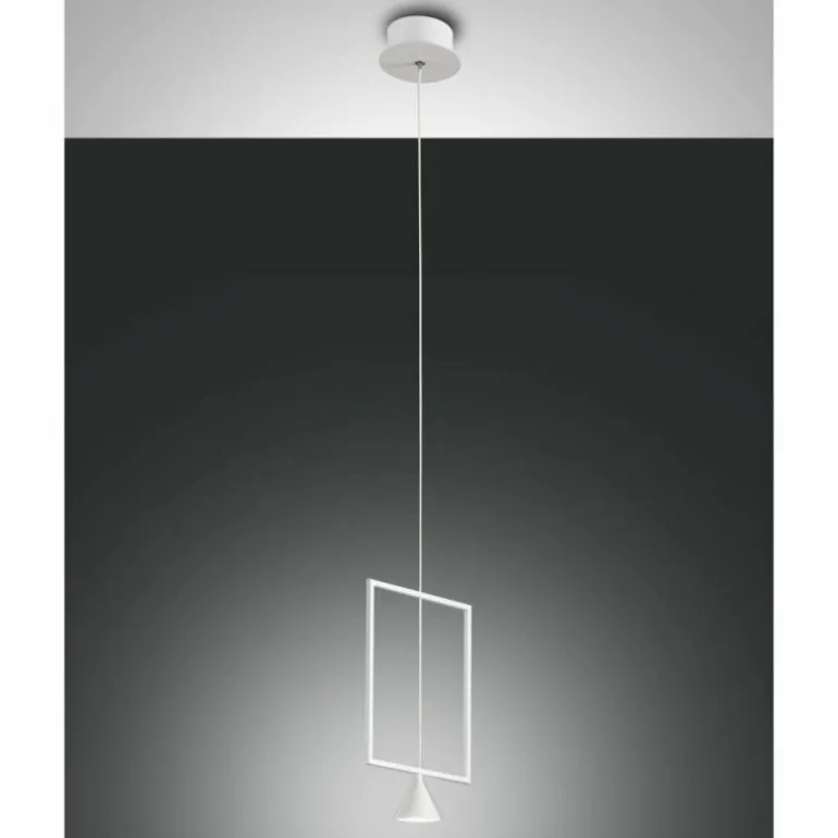 Suspension Fabas Luce Sirio LED Blanc, 1 lumière