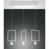 Suspension Fabas Luce Sirio LED Blanc, 3 lumières