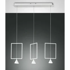 Suspension Fabas Luce Sirio LED Blanc, 3 lumières
