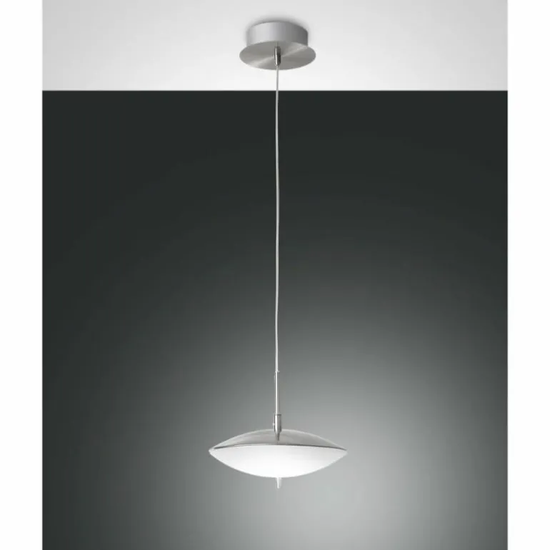 Suspension Fabas Luce Spiny LED Nickel mat, 1 lumière