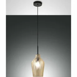 Suspension Fabas Luce Stintino Noir, 1 lumière