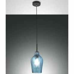Suspension Fabas Luce Stintino Noir, 1 lumière