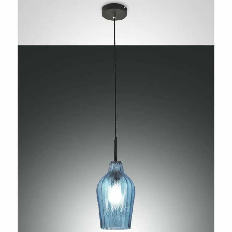 Suspension Fabas Luce Stintino Noir, 1 lumière