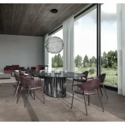 Suspension Fabas Luce Sumter LED Noir, 1 lumière