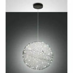 Suspension Fabas Luce Sumter LED Noir, 1 lumière