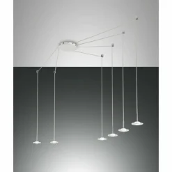 Suspension Fabas Luce Susanna LED Blanc, 6 lumières