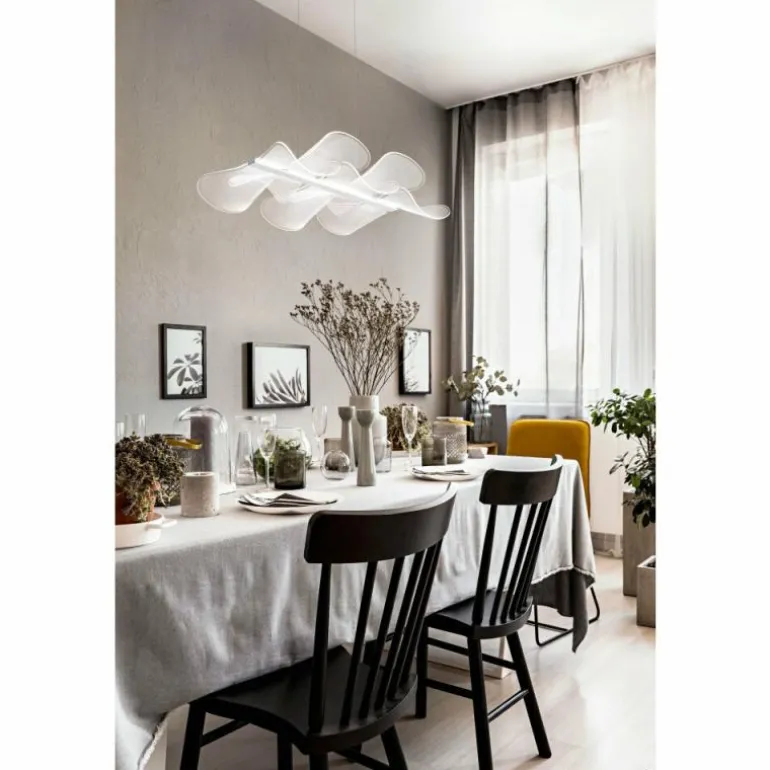 Suspension Fabas Luce Sylvie LED Blanc, 1 lumière